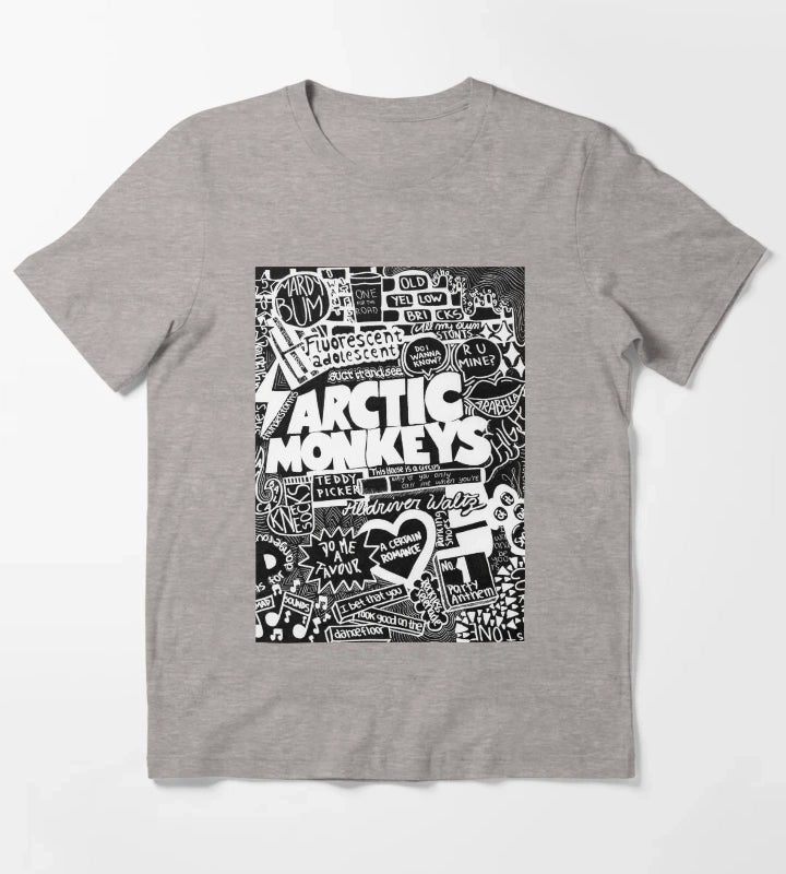 AM Typo T-Shirt Heather Grey