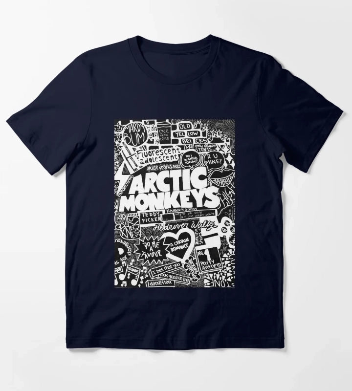 AM Typo T-Shirt Navy
