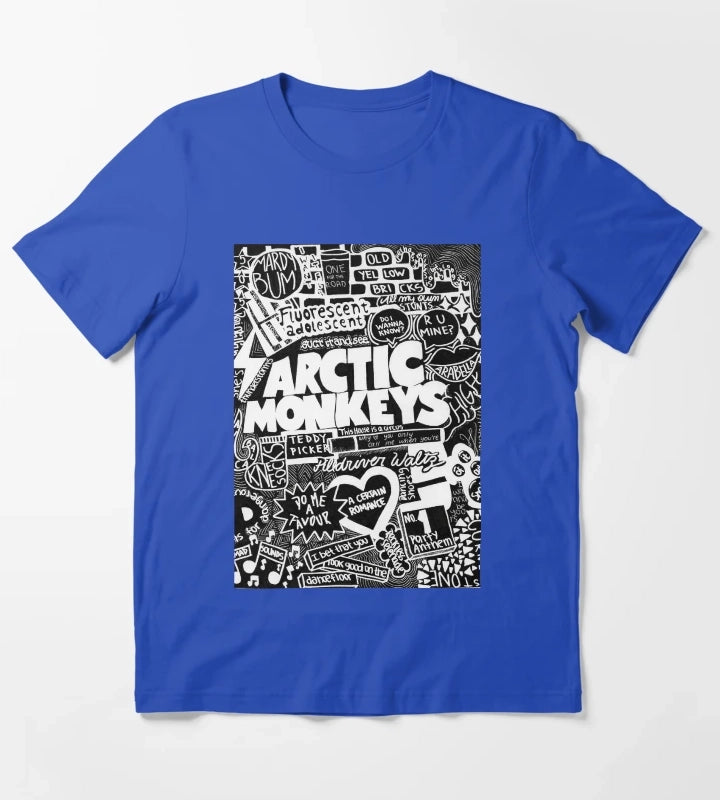 AM Typo T-Shirt Blue