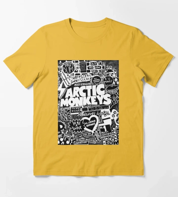 AM Typo T-Shirt Yellow