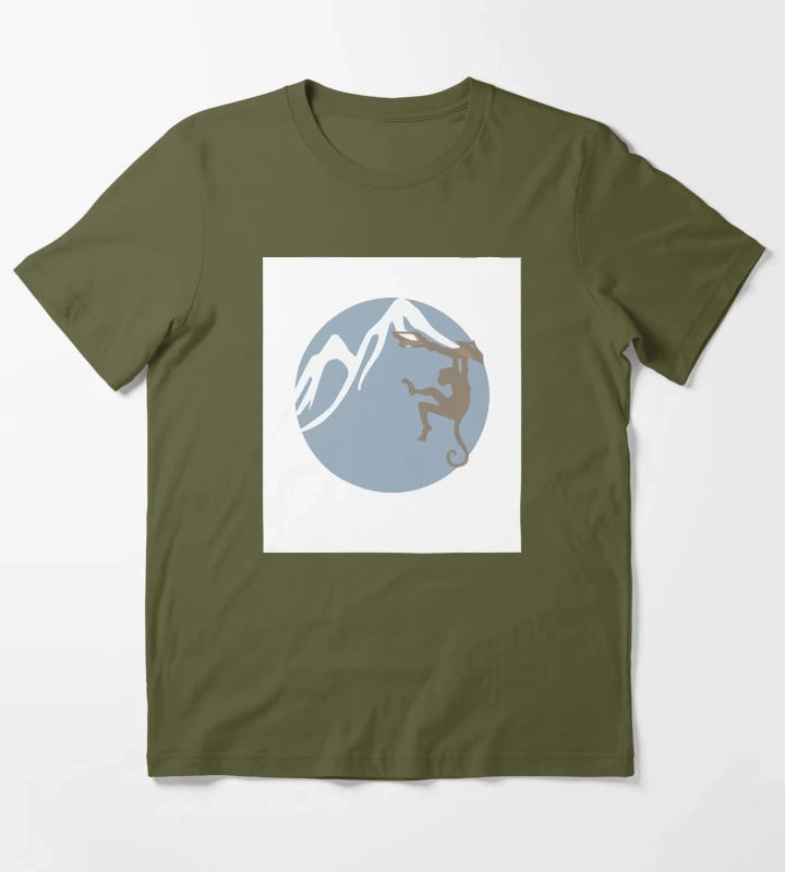 A Monkey in the ArcticAnimalPets T-Shirt Olive Green