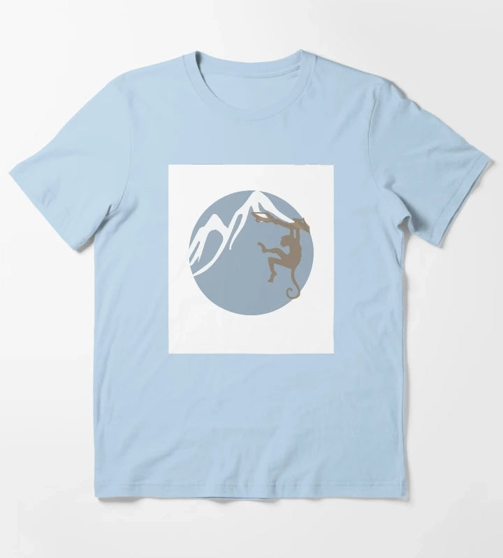 A Monkey in the ArcticAnimalPets T-Shirt Sky Blue