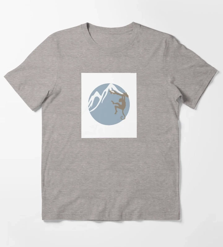 A Monkey in the Arctic Animal Pets T-Shirt Heather Grey