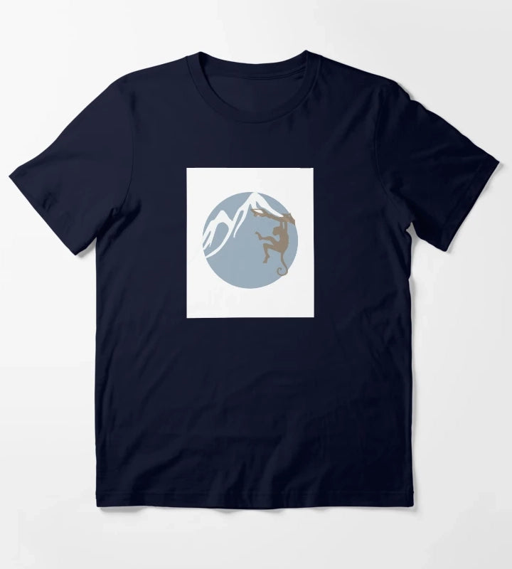 A Monkey in the Arctic Animal Pets T-Shirt Navy
