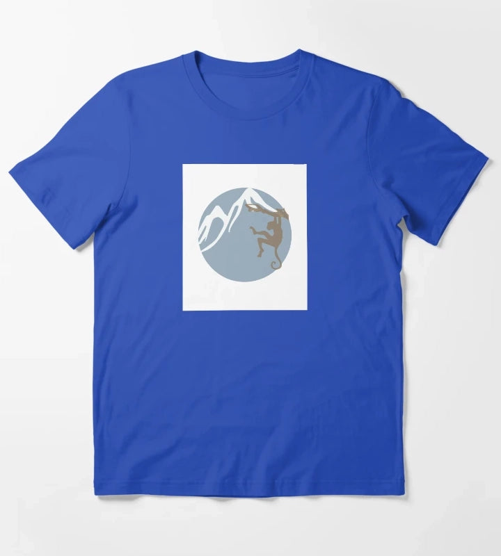A Monkey in the Arctic Animal Pets T-Shirt Blue