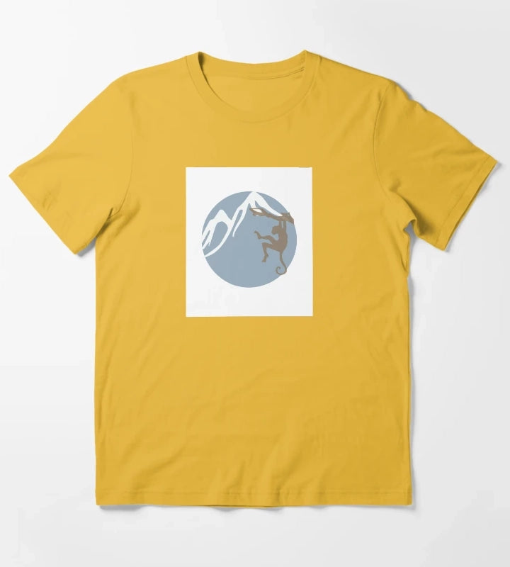 A Monkey in the Arctic Animal Pets T-Shirt Yellow