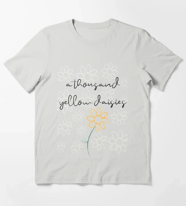 A Thousand Yellow Daisies T-Shirt Light Grey