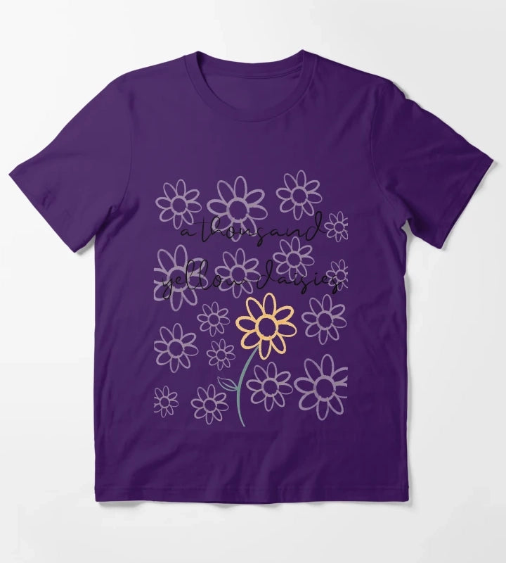 A Thousand Yellow Daisies T-Shirt Purple