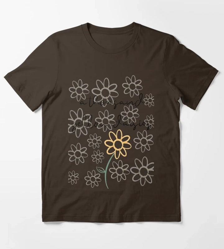 A Thousand Yellow Daisies T-Shirt Brown