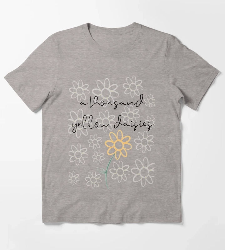 A Thousand Yellow Daisies T-Shirt Heather Grey