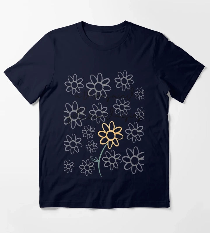 A Thousand Yellow Daisies T-Shirt Navy