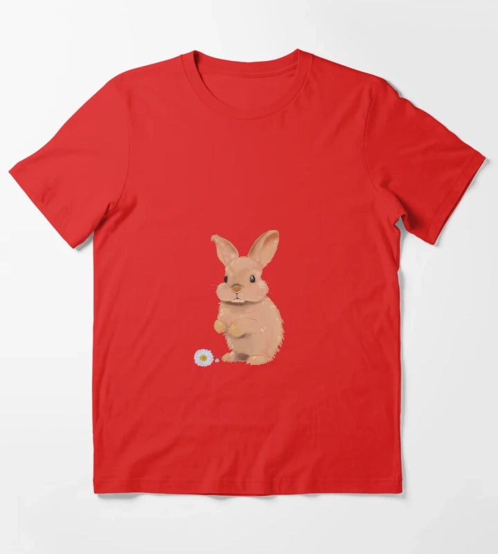 A bunny with daisies T-Shirt Red