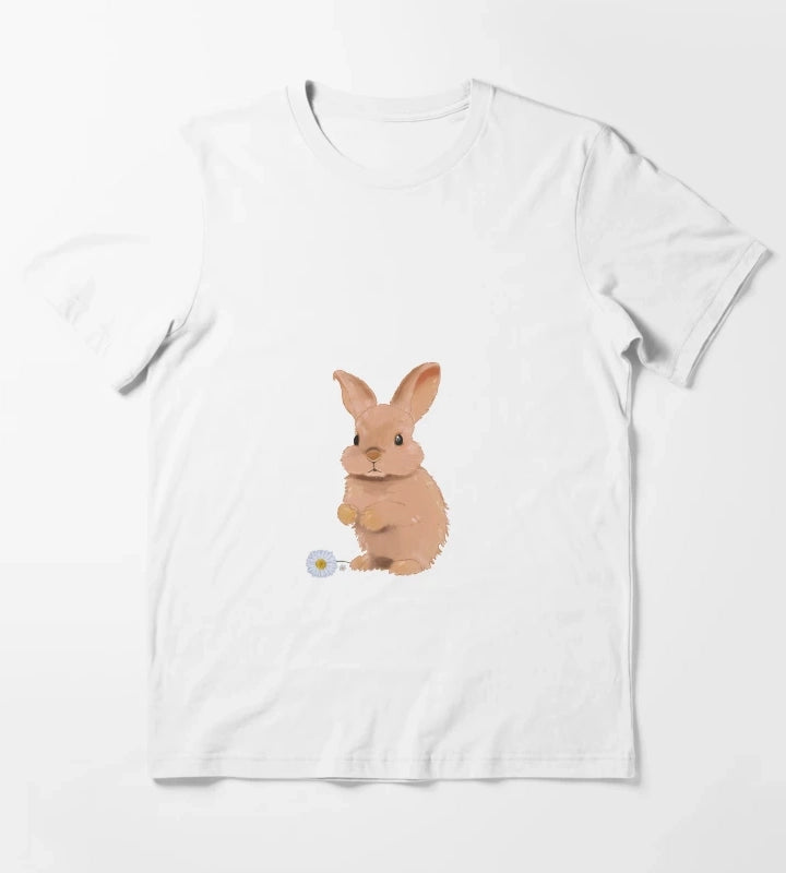 A bunny with daisies T-Shirt White