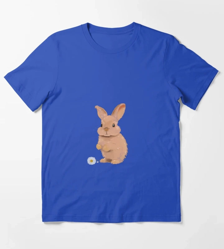 A bunny with daisies T-Shirt Blue