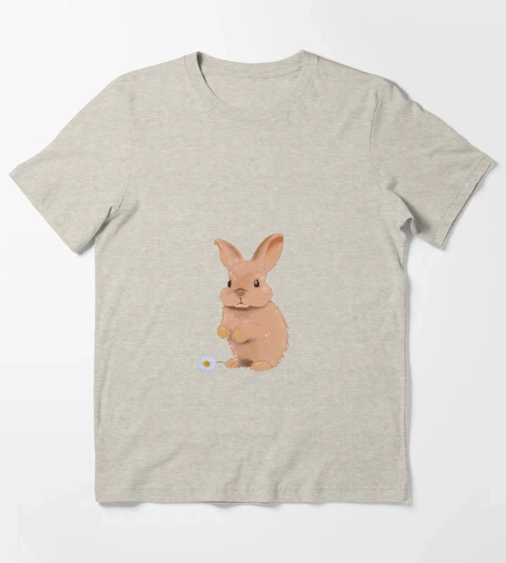 A bunny with daisies T-Shirt Cream