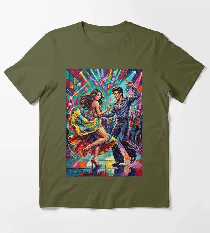 A couple dancing disco T-Shirt Olive Green