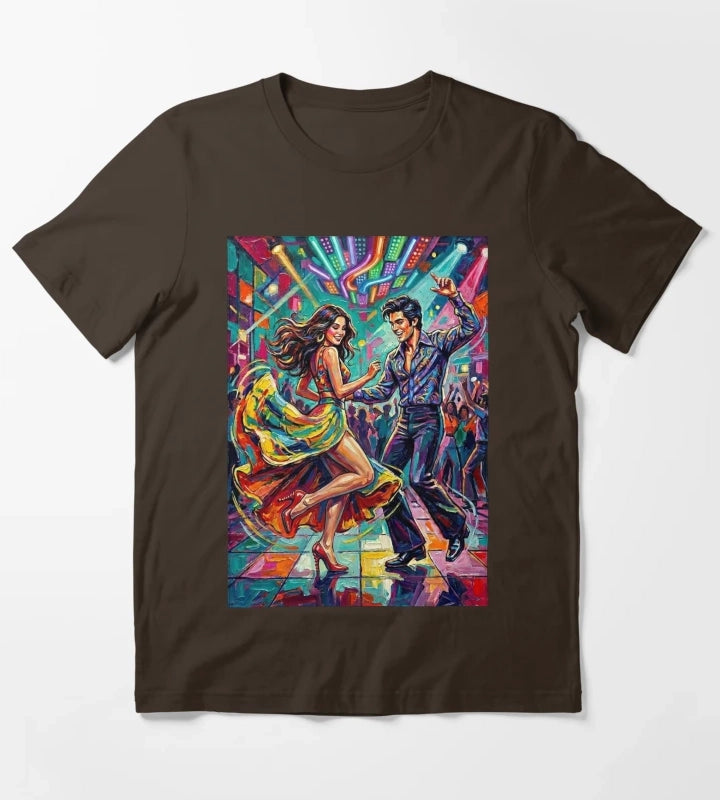 A couple dancing disco T-Shirt Brown
