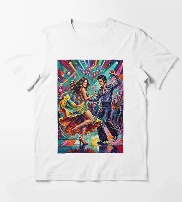 A couple dancing disco T-Shirt White