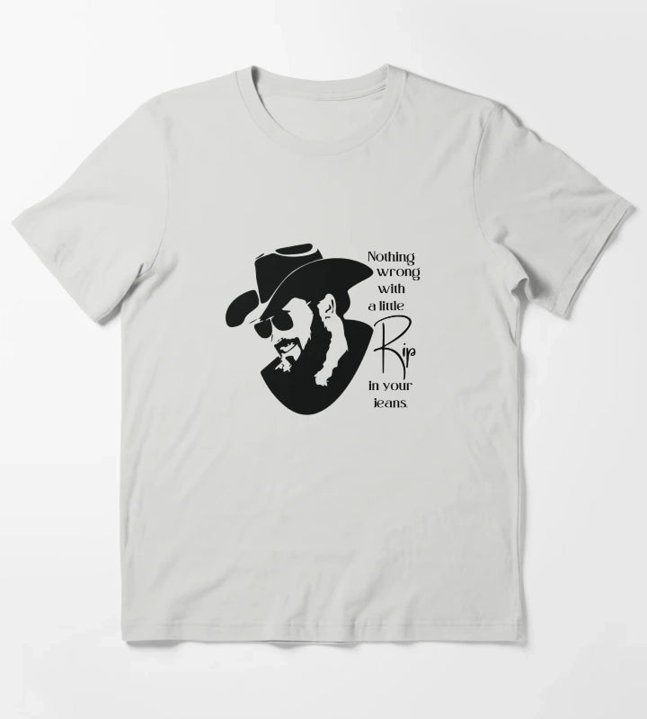 A little Rip in your jeans T-Shirt Light Grey