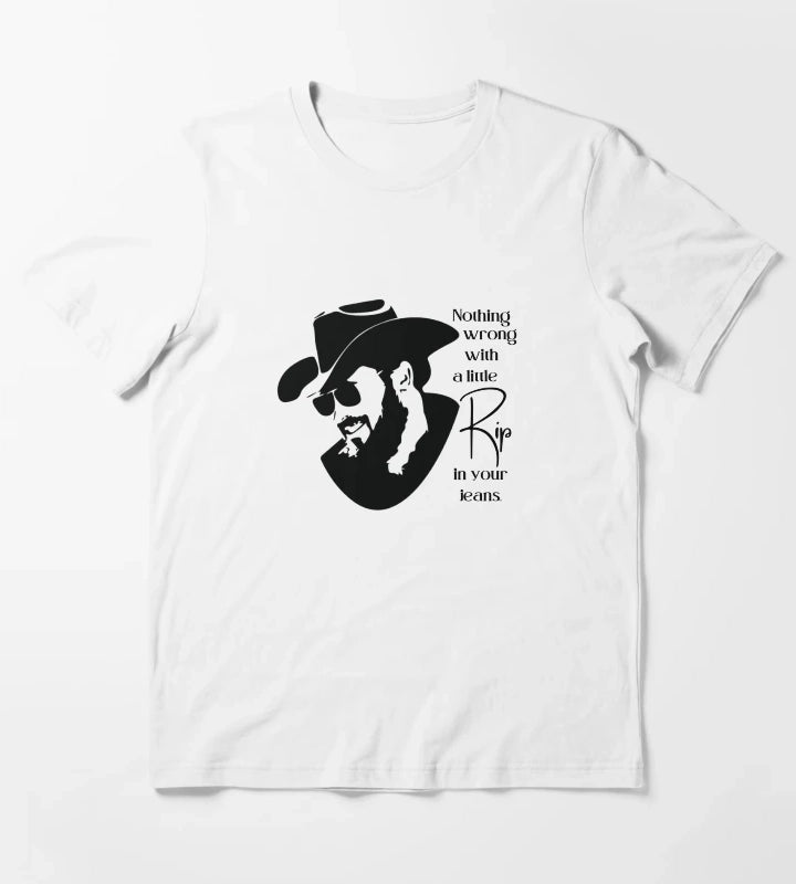 A little Rip in your jeans T-Shirt White