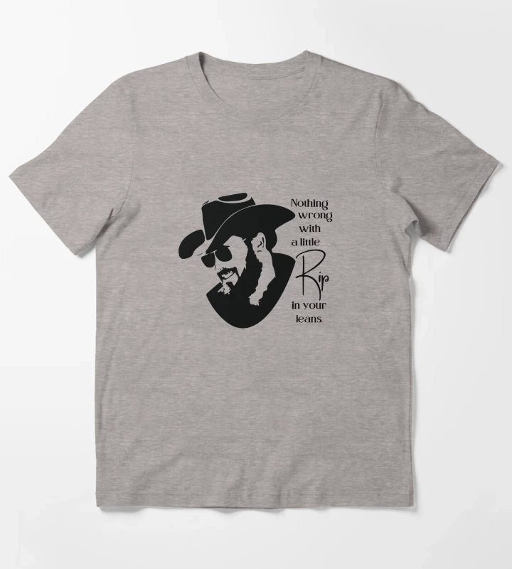 A little Rip in your jeans T-Shirt Heather Grey