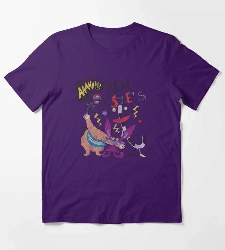 Aaahh Real Monsters Friends Group Shot T-Shirt Purple