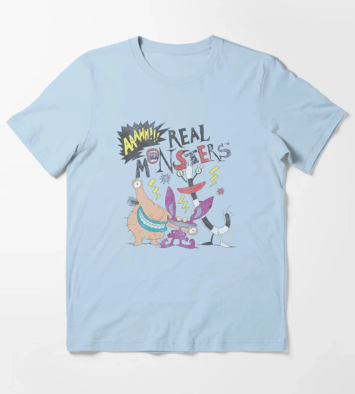 Aaahh Real Monsters Friends Group Shot T-Shirt Sky Blue