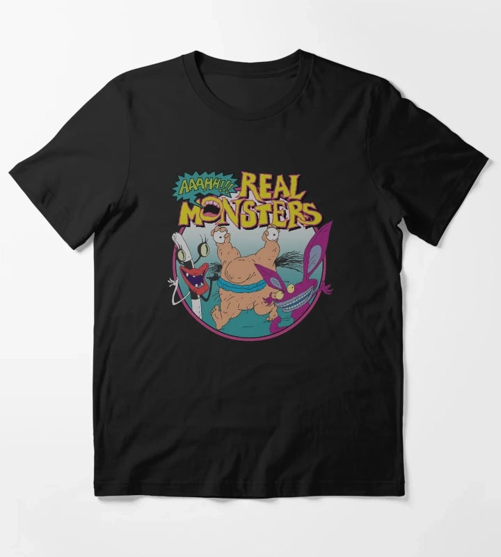 Aaahh Real Monsters Group Shot Title Logo T-Shirt