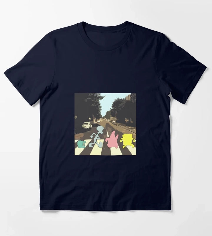 Abbey Road Spongebob Style T-Shirt Navy