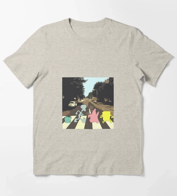 Abbey Road Spongebob Style T-Shirt Cream