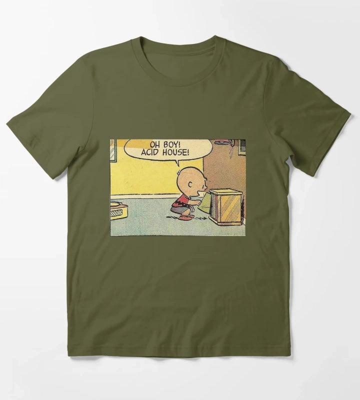 Acid House T-Shirt Olive Green