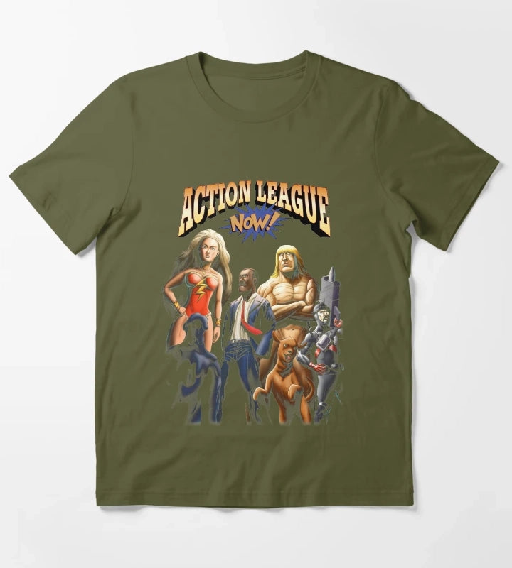 Action League Now T-Shirt Olive Green