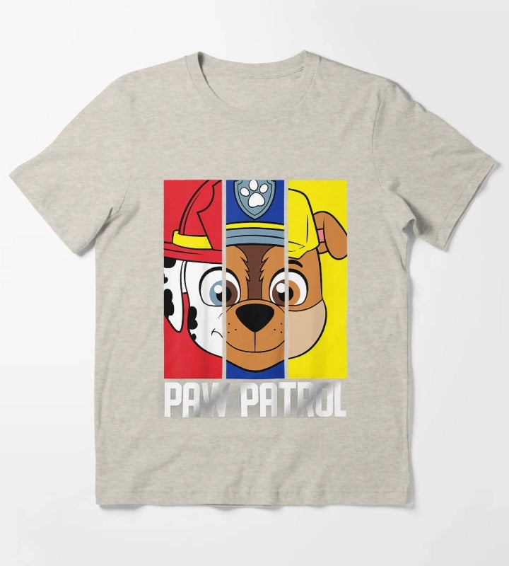 Active Enthusiasm In The Relief Humor Kids Paw Patrol Multi Pup Faceretro Wave T-Shirt Cream