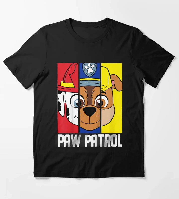 Active Enthusiasm In The Relief Humor Kids Paw Patrol Multi Pup Faceretro Wave T-Shirt