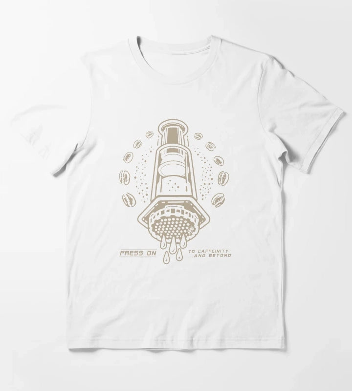Aero Coffee Press To Caffeinity and Beyond T-Shirt White