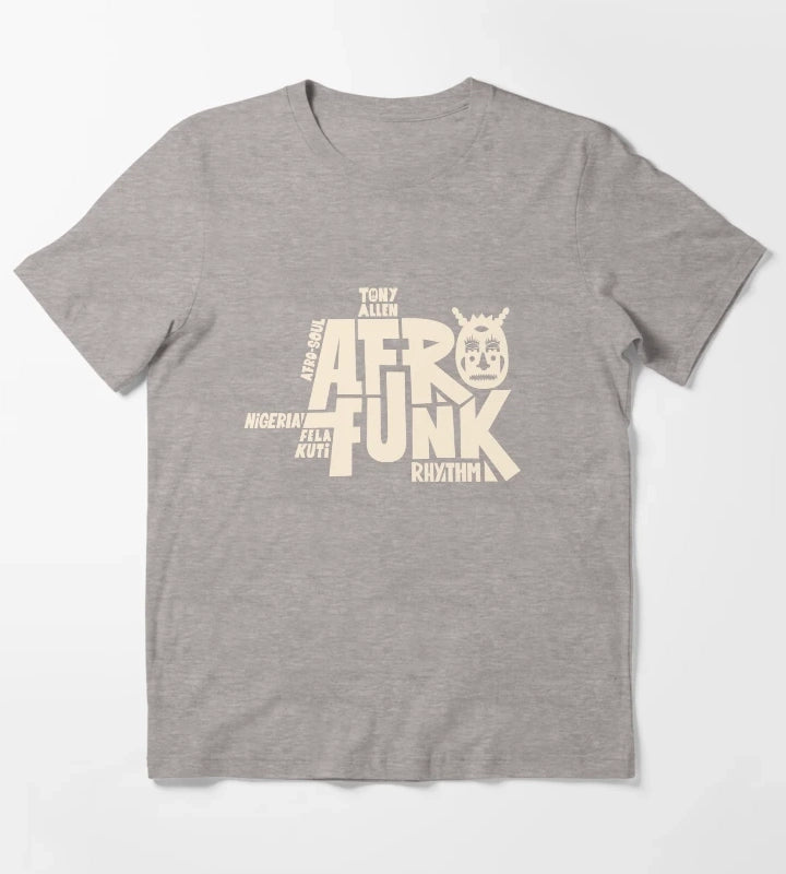Afro Funk Music T-Shirt Heather Grey