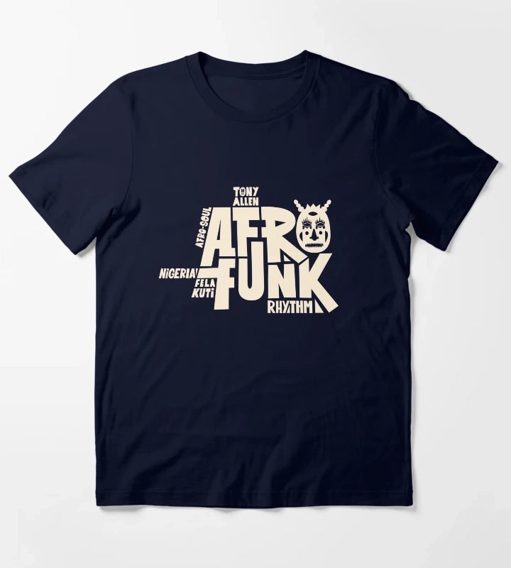 Afro Funk Music T-Shirt Navy