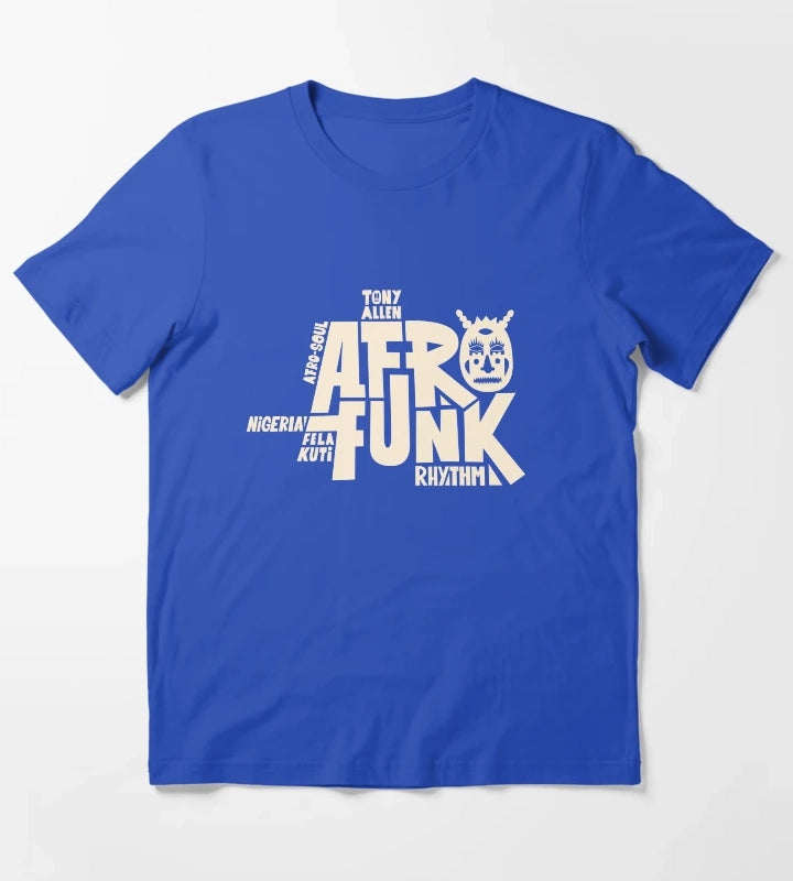 Afro Funk Music T-Shirt Blue