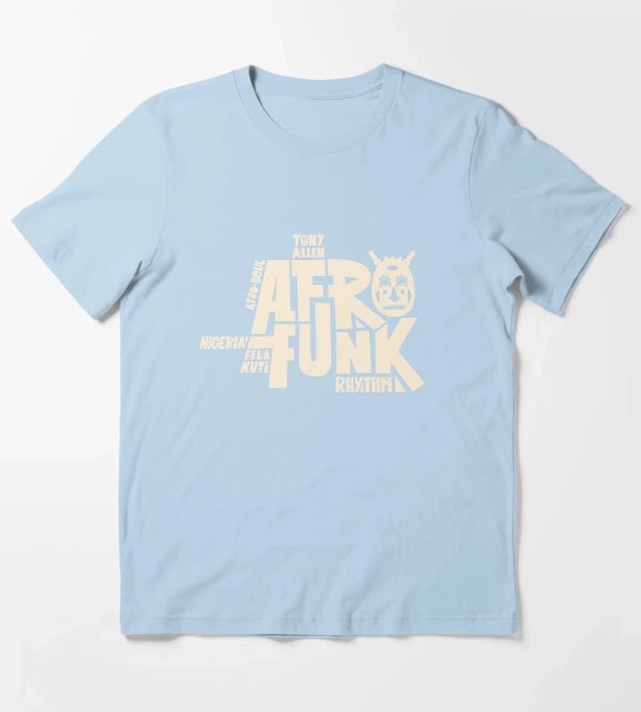 Afro Funk Music T-Shirt Sky Blue