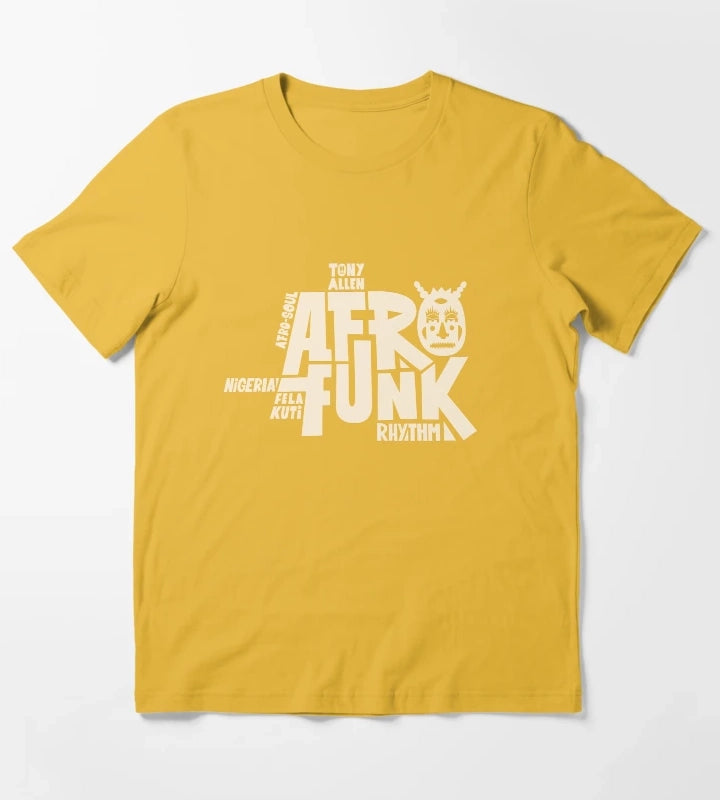 Afro Funk Music T-Shirt Yellow