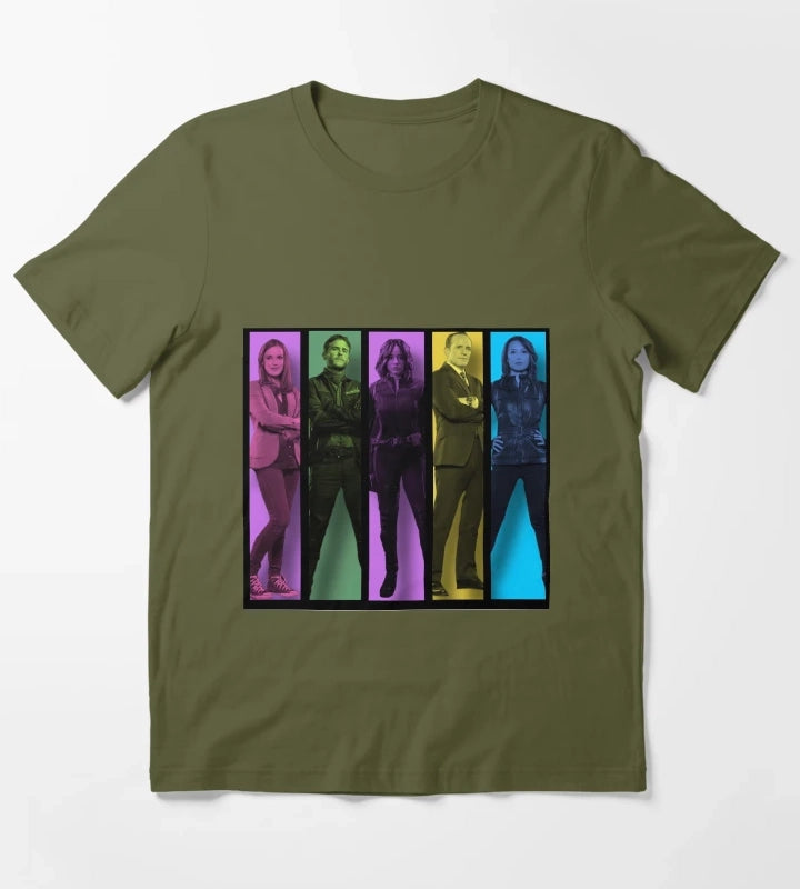 Agents of Shield T-Shirt Olive Green