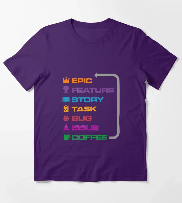 Agile Coffee T-Shirt Purple