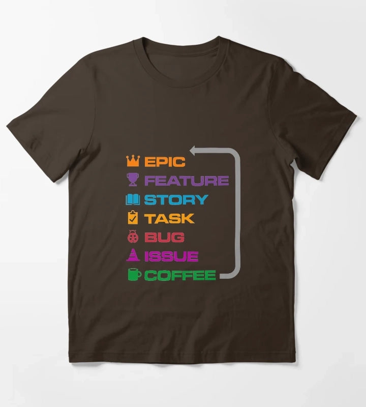 Agile Coffee T-Shirt Brown