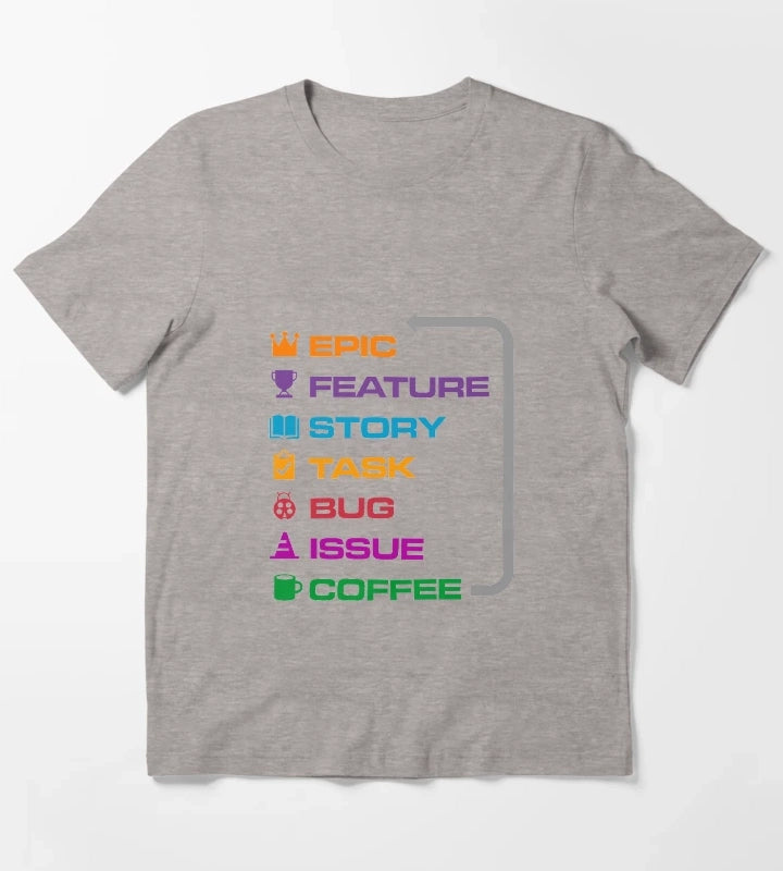 Agile Coffee T-Shirt Heather Grey