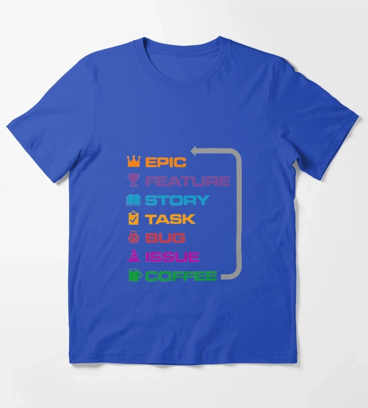Agile Coffee T-Shirt Blue
