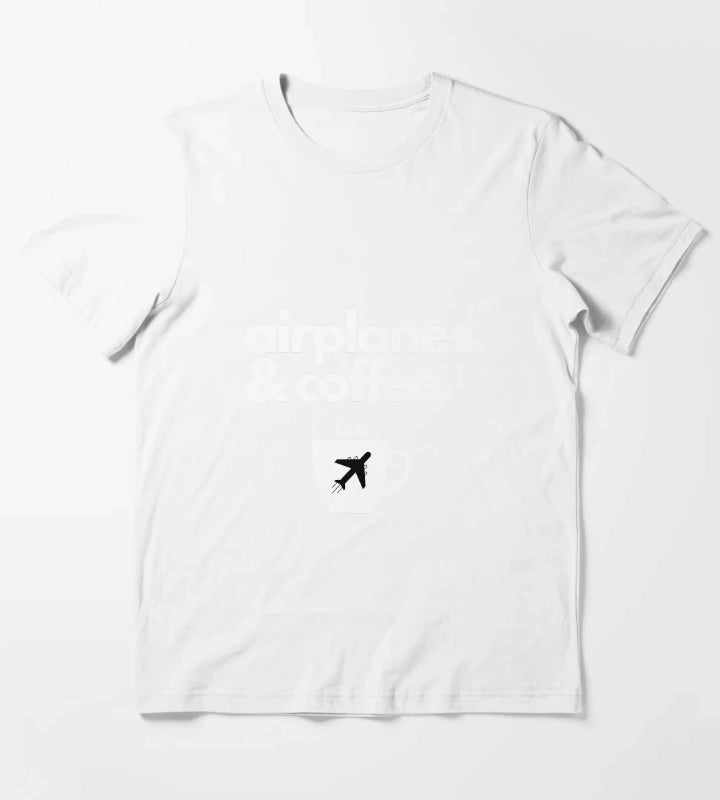 Airplanes and Coffee T-Shirt White