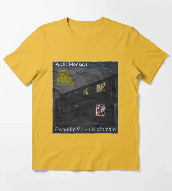 Album Cover Arctic Monkeys Favourite Worst Nightmare T-Shirt Yellow