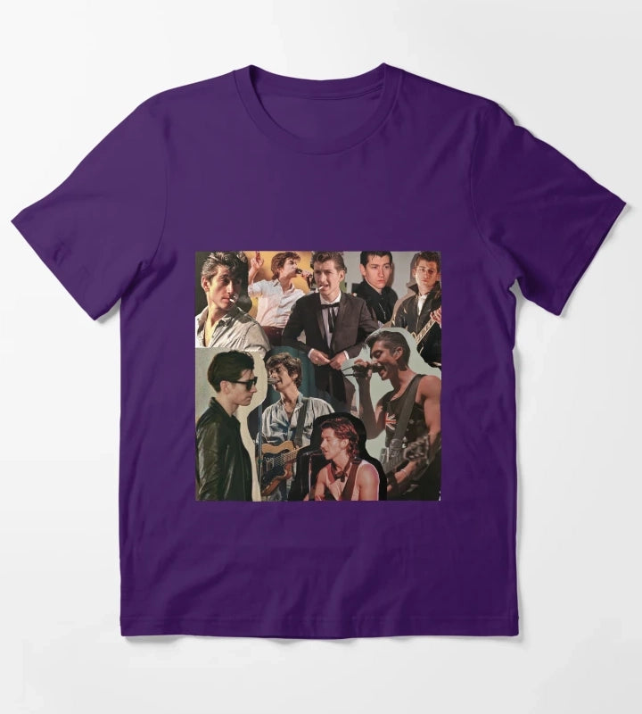 Alex Turner Arctic Monkeys Collage T-Shirt Purple