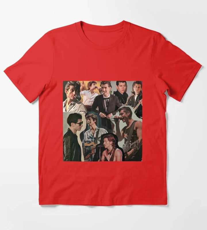 Alex Turner Arctic Monkeys Collage T-Shirt Red