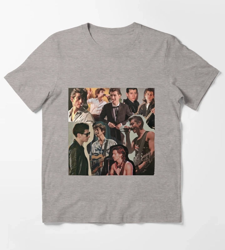 Alex Turner Arctic Monkeys Collage T-Shirt Heather Grey